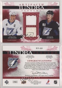 2009 Artifacts Tundra Tandems Red /50 Vincent Lecavalier Steven Stamkos #TT-LS