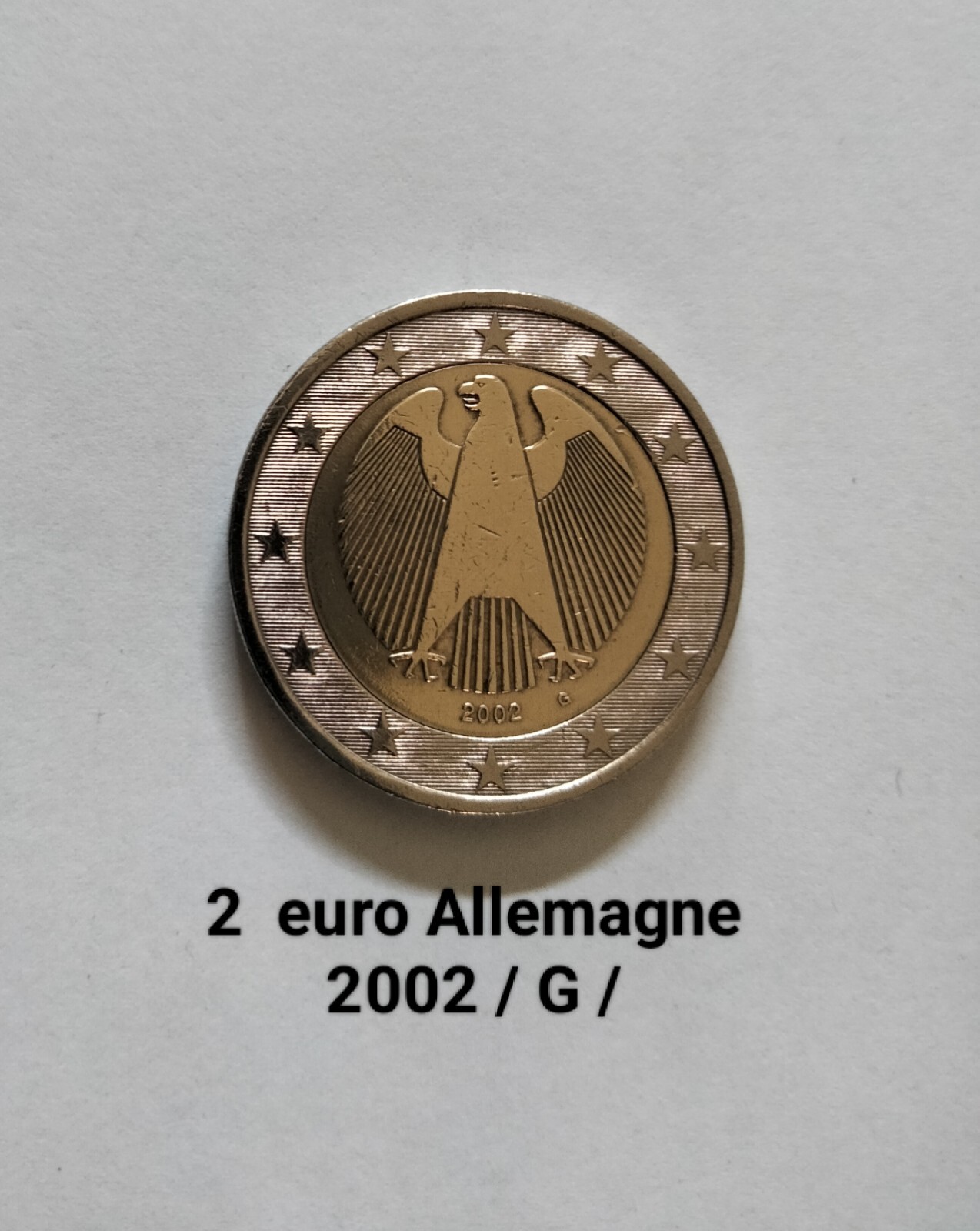 Pièce De 2 Euro 2002 Aigle Frapper F Très Rare