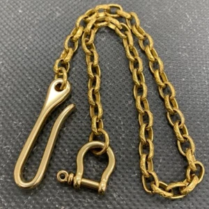 Azuki Wallet Chain with Engraved Brass Unique Design Japan - Picture 1 of 3