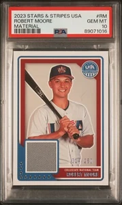 2023 Stars & Stripes USA Jersey 14/250 ROBERT MOORE Arkansas Razorbacks PSA 10 - Picture 1 of 2