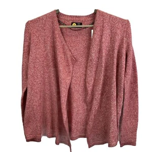 Life Is Good LIG Small Open Front Relaxed Fit Cardigan Sweater Clay Red 48965 - Picture 1 of 7