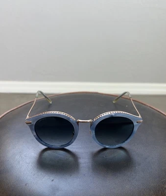 Gafas de sol Jimmy Choo BOBBY/S Jag 90 Aqua Pearl redondas ovaladas para mujer de diseñador Foto 1 de 4