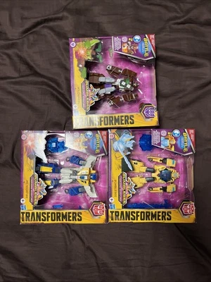 Transformers Bumblebee Cyberverse Battle Call Wildwheel Meteorfire And Bumblebee - Image 1 of 4