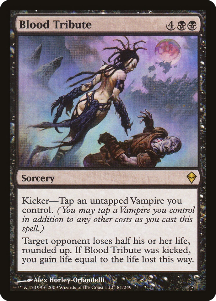 Blood Tribute #81 (Damaged) Zendikar ZEN Magic MTG - Image 1 of 1