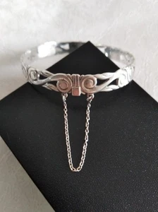 Silber Vintage Armband 925 Sterling Armreif 7,5 Mexico Kette Zoll Retro Glied - Bild 1 von 7