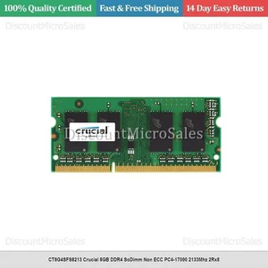 CT8G4SFS8213 Crucial 8GB DDR4 SoDimm Non ECC PC4-17000 2133Mhz 2Rx8 - Picture 1 of 1