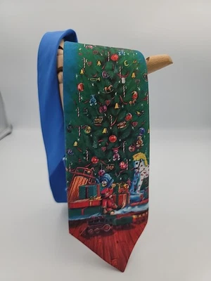 Corbata Ralph Marlin El Árbol de Navidad 1989 Vintage Novedad Foto 1 de 4