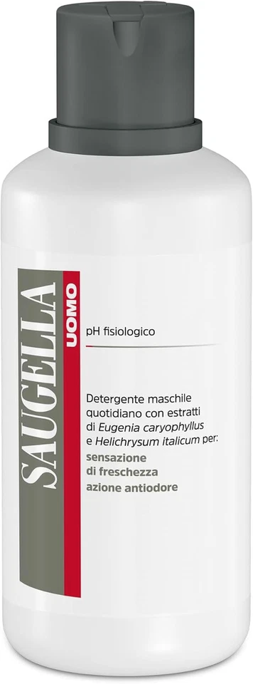 Saugella Uomo Detergente Intimo E Corpo Rivitalizzante Antiodore Con Estratti