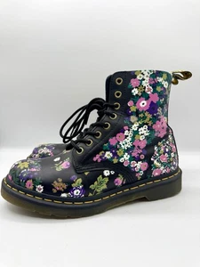Botas Dr Martens 1460 Pascal Vintage Floral Cuero Mujer Negras Multi EE. UU. 8 - Imagen 1 de 15