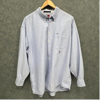Vintage Tommy Hilfiger Light Blue Oxford Button Down Shirt Sz 2XL - Image 1 of 4