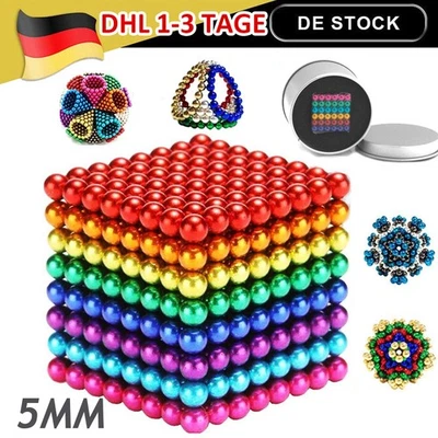 216 tlg Magnet Neodym kugeln Technik Gadget Anti Stress Kugeln Magnete Bunt 5mm - Bild 1 von 4