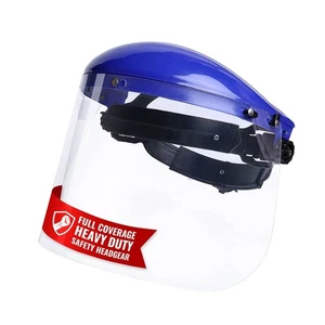 Casco de seguridad con protector facial de policarbonato transparente azul, paquete de 1 - Imagen 1 de 8