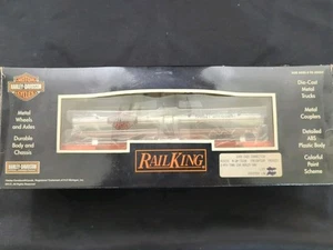 MTH RAIL KING O-27 HARLEY-DAVIDSON TANK CAR CHROME 30-73220 - Picture 1 of 5