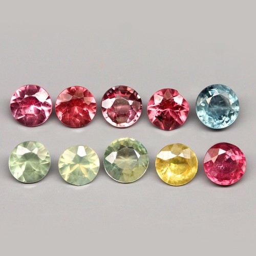 1.17Ct. Normal Heated Sapphire Natural Mix-Color Round Australia Gems ...