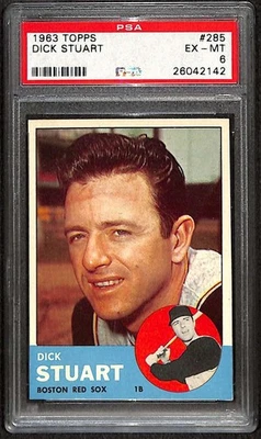 1963 Topps #285 Dick Stuart  PSA 6 EXMT C100323 - Image 1 of 3