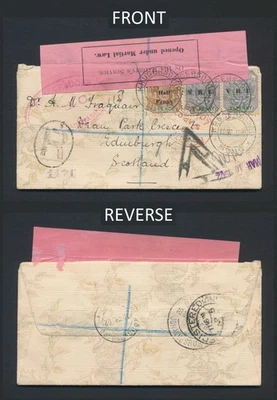 1902 BRITISH TRANSVAAL POW COVER TO SCOTLAND BOER WAR KRUGERSDORP MARTIAL LAW - Image 1 of 4