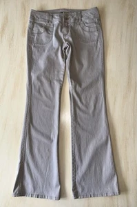 BeBop Pants Womens Jr 5 Beige Tan Flat Front Bootcut Flare Stretch Khaki - Picture 1 of 15