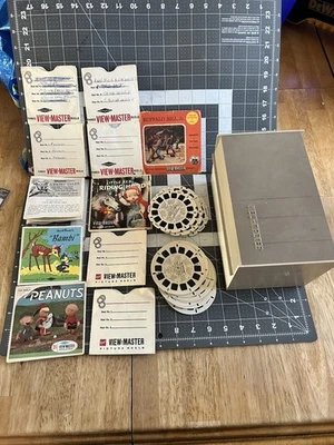 View-Master SAWYERS Library Storage Box case Brown Beige W/26reels  NICE - Image 1 of 4