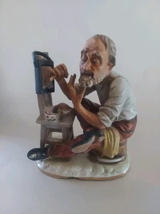NORLEANS JAPAN Old Man Figuerine Shaving Statue - Picture 1 of 13