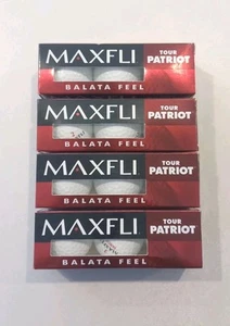MAXFLI Tour Patriot Balata Feel 12 X White Golf Balls Brand New - Picture 1 of 2