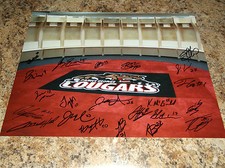  PRINCE GEORGE COUGARS 2014-15 TEAM SIGNED 11 X 14 MATTE LOGO PHOTO WHL 22 AUTOS