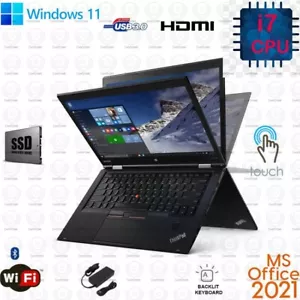 Lenovo thinkpad x1 yoga 1st gen laptop 512GB SSD i7-6600U 8GB Win 11 Office 21 - Picture 1 of 5