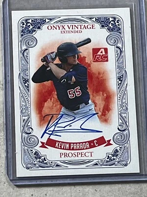 2021 Onyx Vintage Extended Kevin Parada Rookie RC Auto /400 #EA-KP New York Mets - Image 1 of 2