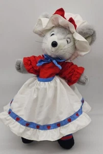 Vintage J S International Grandma Mouse 17" Hand Puppet Plush Toy Doll Korea - Picture 1 of 12