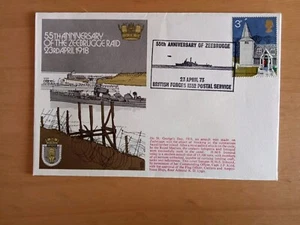 55th Anniversary Of The Zeebrugge Raid 23 April 1918 Commemorative Cover - Picture 1 of 1