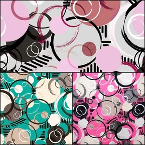 Tejidos de jersey ♥ paquete de tela ♥ jersey elástico ♥ círculos ♥ elección de color - Imagen 1 de 4