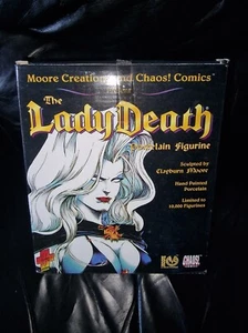The Lady Death Porcelain Figurine by Moore Creations and Chaos! Comics #5515 - Picture 1 of 12