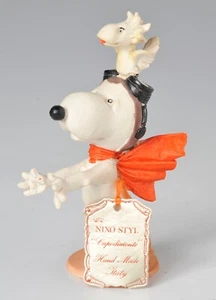 Peanuts Snoopy Woodstock Figurine Capodimonte Made in Italy Dog Rare READ - Picture 1 of 13
