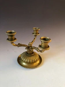 Bronze Leuchter - feuervergoldet - Frankreich - Napoleon III - dreiarmig - Bild 1 von 11