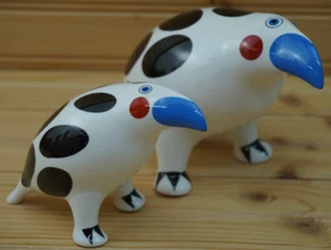 Villeroy & Boch Rosemarie Benedikt Animal Park Pair of Ravens, 8" & 4¼" (G45) - Picture 1 of 9