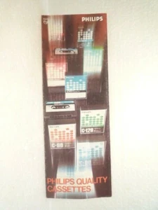 VINTAGE BROCHURE PHILIPS QUALITY CASSETTES 1970s ENGLISH FRENCH GER. IT. SP - Picture 1 of 7