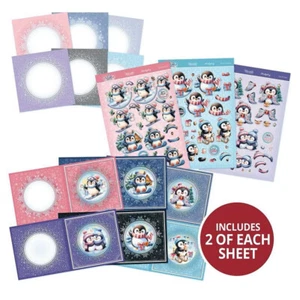 Hunkydory Crafts- Delightful Penguins Decoupage Card Kit - CONCEPT125 - Picture 1 of 9