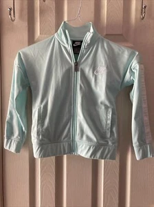 NIKE LITTLE GIRLS FULL ZIP LIGHT GREENISH BLUE JACKET SZ SMALL (5-6)  - Picture 1 of 12