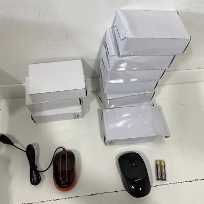 Monoprice Wireless Ergonomic Mouse Lot Or 10 7 Wireless 3 Corded - Image 1 of 4