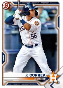 JC Correa Houston Astros 2021 Bowman Draft Card - Picture 1 of 2
