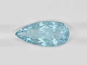 IGI Certified INDIA Aquamarine 4.25 Cts Natural Untreated Aqua Blue Pear - Picture 1 of 2
