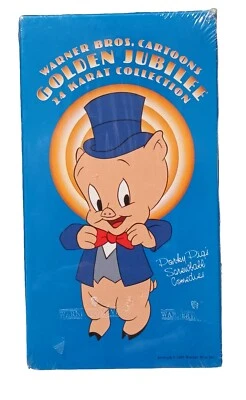 Warner Bro Golden Jubilee 24K Porkey Pigs Screwball Comedies Sealed Watermark  - Image 1 of 4