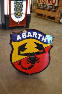 Insegna Emaillata ABARTH Fiat Automobili Emailschild - Imagen 1 de 4