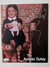 LISA LORING Signed 8x10 Photo Wednesday Inscription Addams Family BAS JSA I