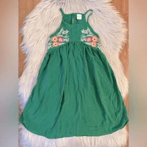Crazy 8 Girls Green Floral Spaghetti Strap Dress - Picture 1 of 5