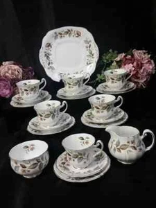Juego de té porcelana hueso madera de haya Royal Adderley 21 piezas - Imagen 1 de 12