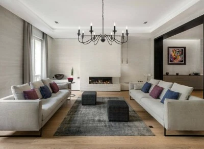 Chandelier Black Farmhouse Candlestick Ceiling Lighting 8 Lamp Light Fixture 42" - Image 1 of 4