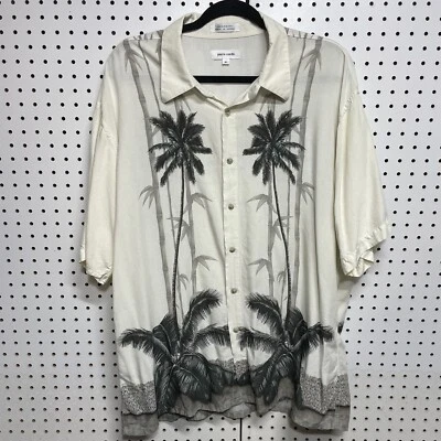 Camisa Hawaiana Pierre Cardin Palm Tree 100% Rayón Hombre’s XL Foto 1 de 4