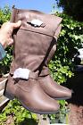 Cloudwalkers Knee High Tall Riding Boots Taupe Size 9-w Zip Up -new-207143
