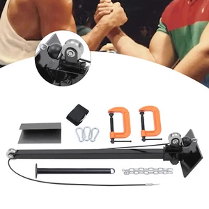 Arm Wrestling Training Table Pulley System Adjustable Gym Cable Forearm Exercise - Picture 1 of 16