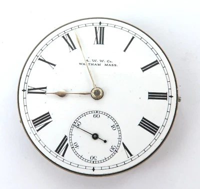 Movimiento Reloj Bolsillo RARO Solo 34.100 Hecho/1896 Waltham Grado Exportación 16S 11J Foto 1 de 4